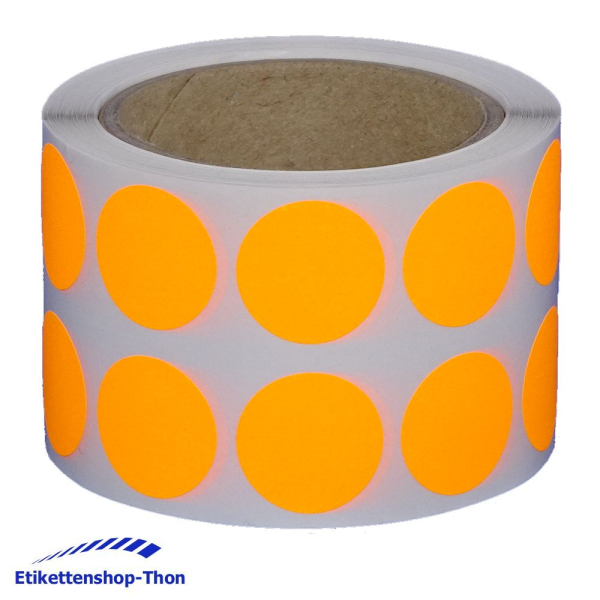 Markierungspunkte - Durchmesser 20 mm - 1000 Stück - Leuchtorange